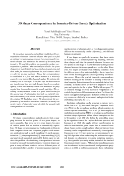 3D Shape Correspondence by Isometry