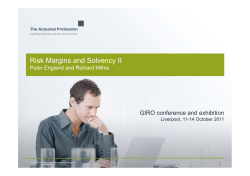 Risk Margins and Solvency II