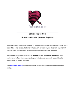 Sample Pages from Romeo and Juliet (Modern English)