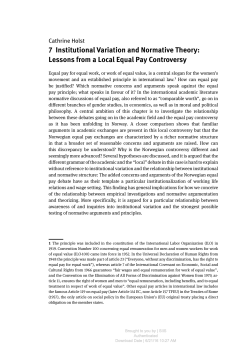 Lessons from a Local Equal Pay Controversy