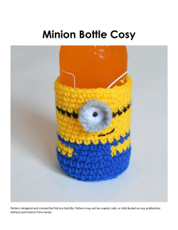 Minion Bottle Cosy