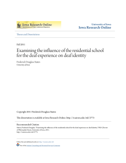 Examining the influence of the residential school for the deaf