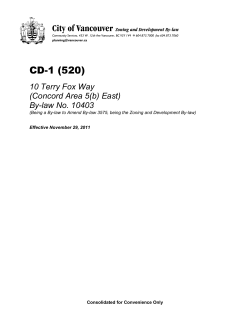 CD-1 By-Law (520): 10 Terry Fox Way (Concord Area 5(b) East)