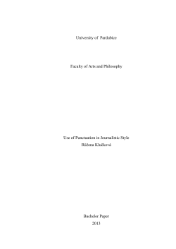 KluckovaR_Use of Punctuation_AM_2013