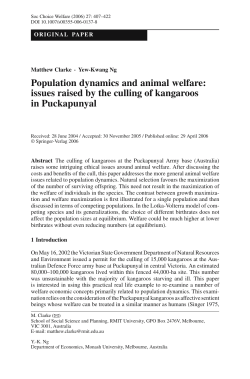 Population dynamics and animal welfare: issues raised