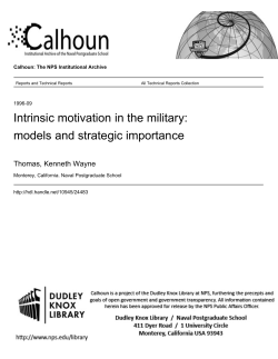 Intrinsic motivation in the military: models and strategic importance