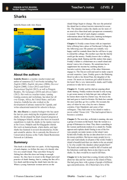 Teacher`s notes LEVEL 2 Sharks