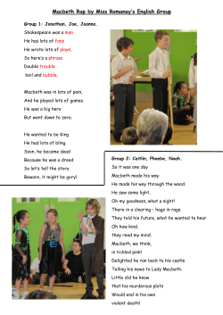 Macbeth Rap by Miss Romanay`s English Group