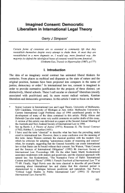 Simpson, Gerry J --- "Imagined Consent: Democratic Liberalism in