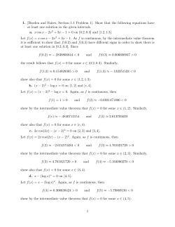 1. [Burden and Faires, Section 1.1 Problem 1]. Show that the