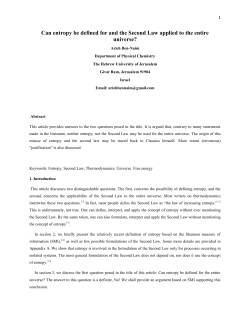 Can entropy be defined for and the Second Law applied to the entire