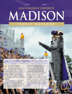 family weekend 2016 - James Madison University