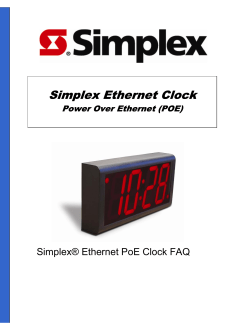 PoE Clock FAQ - Simplex Time