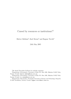 Cursed by resources or institutions?