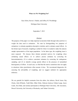 Sample Design Matters - Michigan State University