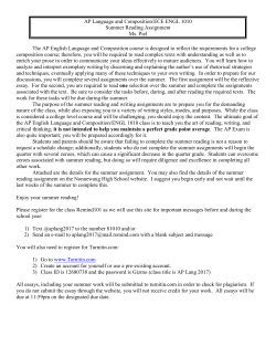 AP English Language and Composition/ECE ENGL 1010