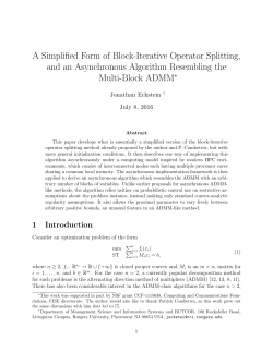 A Simplified Form of Block-Iterative Operator Splitting, and an