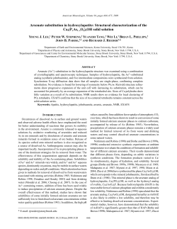 Arsenate substitution in hydroxylapatite: Structural characterization