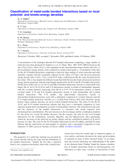 Classification of metal-oxide bonded interactions based on local