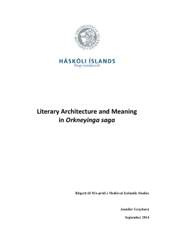 Literary Architecture and Meaning in Orkneyinga saga