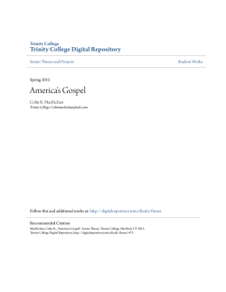America`s Gospel - Trinity College Digital Repository