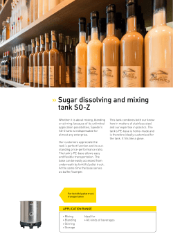 Sugar dissolving and mixing tank SO-Z