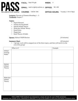 CHEM 1001 AT &ndash; Week 8