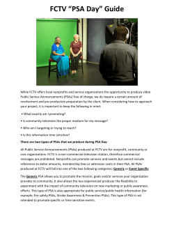 FCTV &ldquo;PSA Day&rdquo; Guide - Falmouth Community Television
