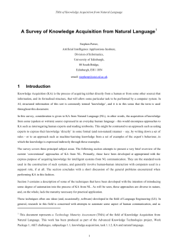 A Survey of Knowledge Acquisition from Natural