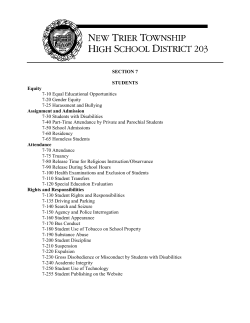 SECTION 7 STUDENTS Equity 7-10 Equal Educational