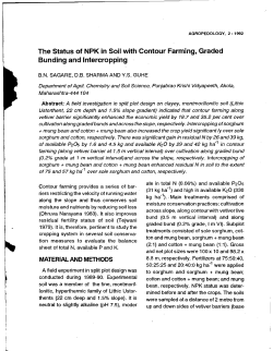 The Status of NPK in Soil with Contour Farming, Graded