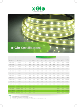 x-Glo Specifications - x