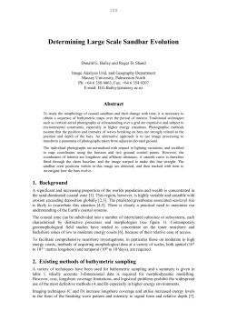 Determining Large Scale Sandbar Evolution