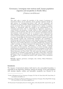 Print this article - The Journal for Transdisciplinary Research in