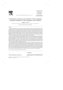 Seismological constraints on the mechanism of deep earthquakes