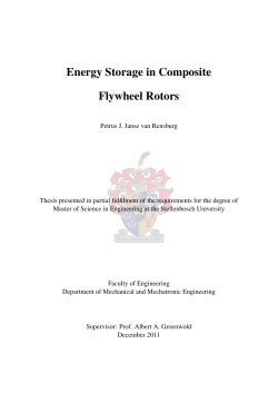 Energy Storage in Composite Flywheel Rotors