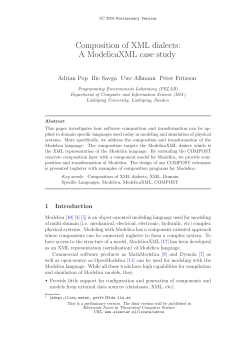 Composition of XML dialects: A ModelicaXML case study