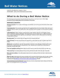 Boil Water Notices