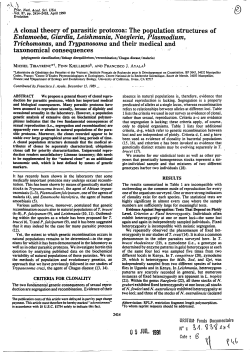 A clonal theory of parasitic protozoa : the population structures of