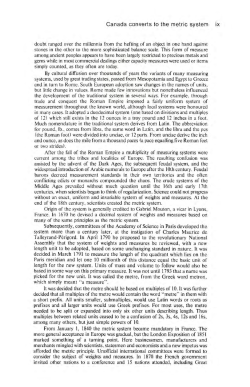 Canada converts to the metric system ix doubt ranged over the