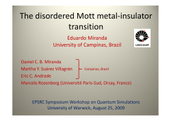 The disordered Mott metal-insulator transition