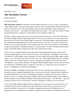 Mike Huckabee - Presidential Election of 2008