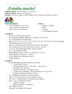 Gu&iacute;a de Estudiar- Examen Midterm (2&ordm; Semestre) Fecha de examen