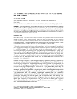 age determination of pearls - Journals at the University of Arizona