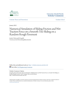 Numerical Simulation of Sliding Friction and Wet Traction Force on a
