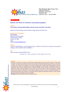 Peer Reviewed, Open Access, Free Published Quarterly