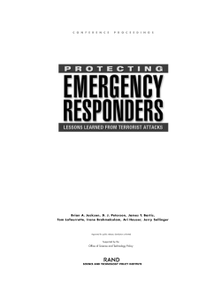 Protecting Emergency Responders-Lessons Learned from Terrorist