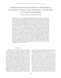Intermediate-Term Declines in Seismicity at Mt. Wrangell and Mt