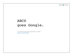 ABCD goes Google.