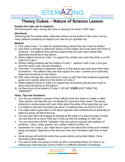 Theory Cubes – Nature of Science Lesson